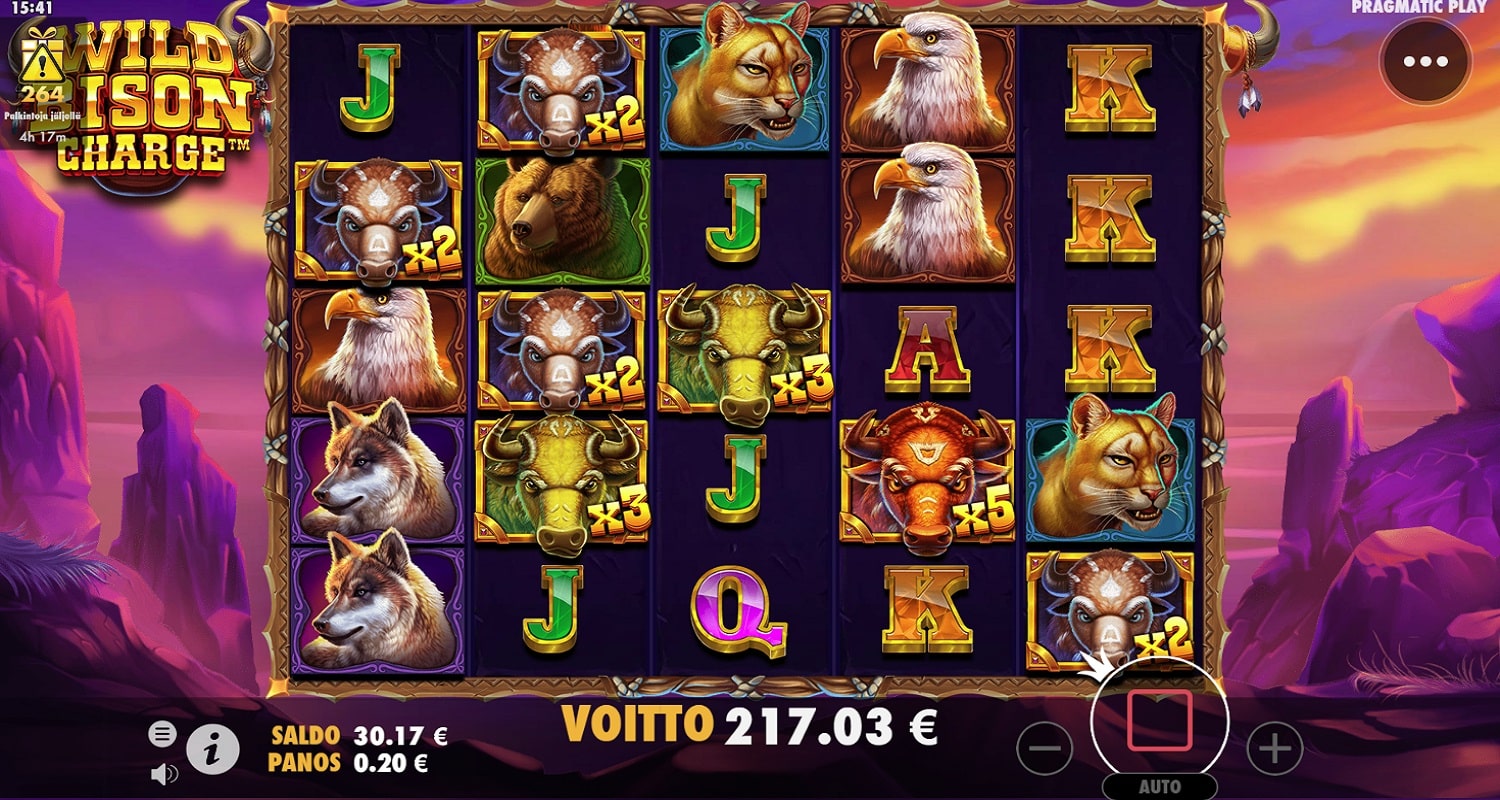Wild Bison Charge Casino win picture by Banhamm 217.03€ 1085.15x 10.5.2023
