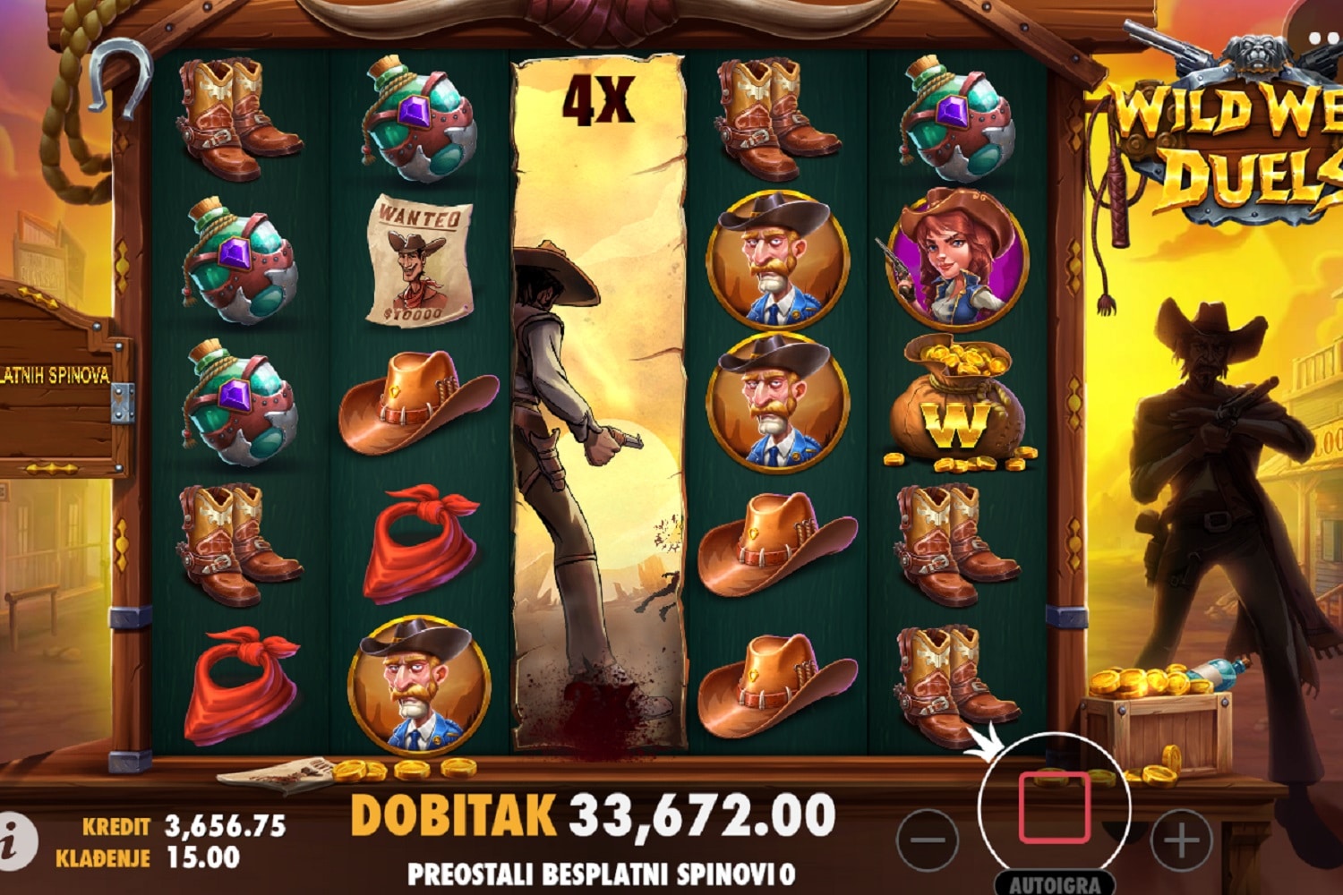 Wild West Duels Casino win picture by MarkoSRBA 33672KR 2244.8x 17.5.2023