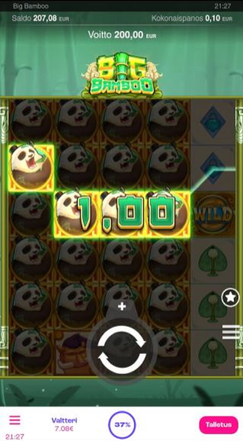 Big Bamboo Casino win picture by Flippi 200€ 2000x 12.6.2023 Spinz