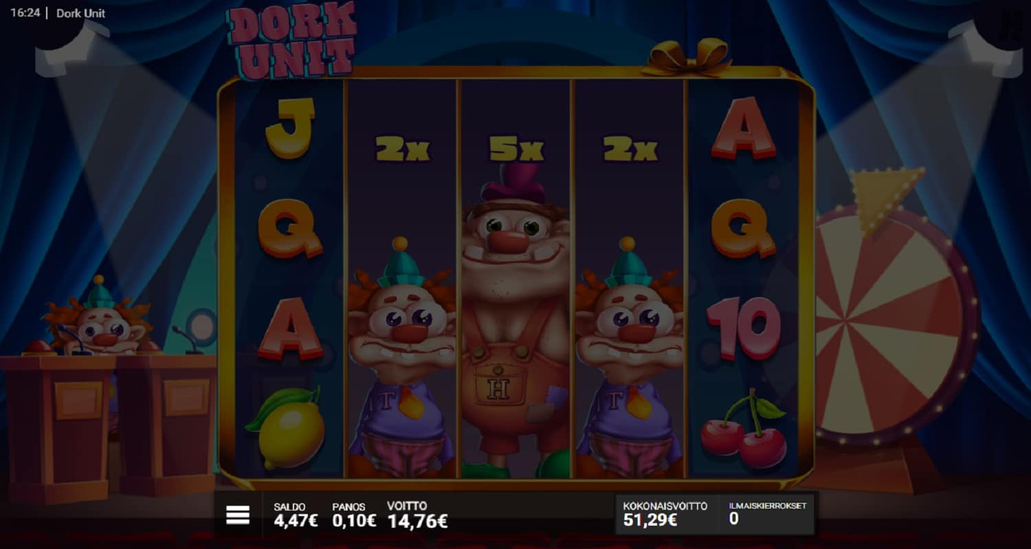 Dork Unit Casino win picture by TIR 51.29€ 512.9x 28.5.2023
