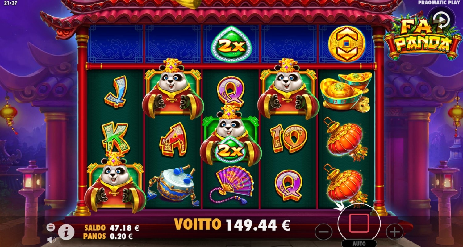 Fat Panda Casino win picture by TIR 149.44€ 747.2x 15.6.2023