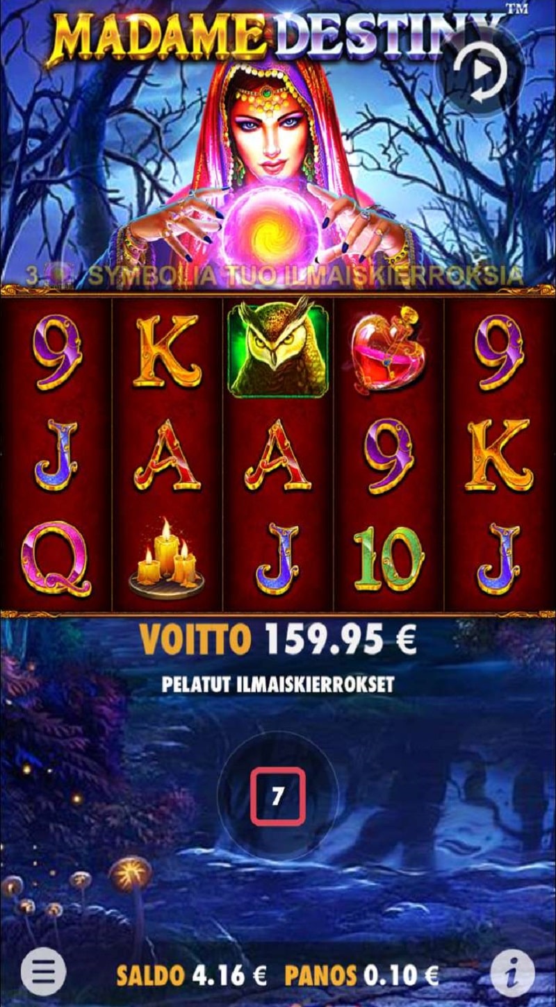 Madame Destiny Casino win picture by Banhamm 159.95€ 1599.5x 20.6.2023