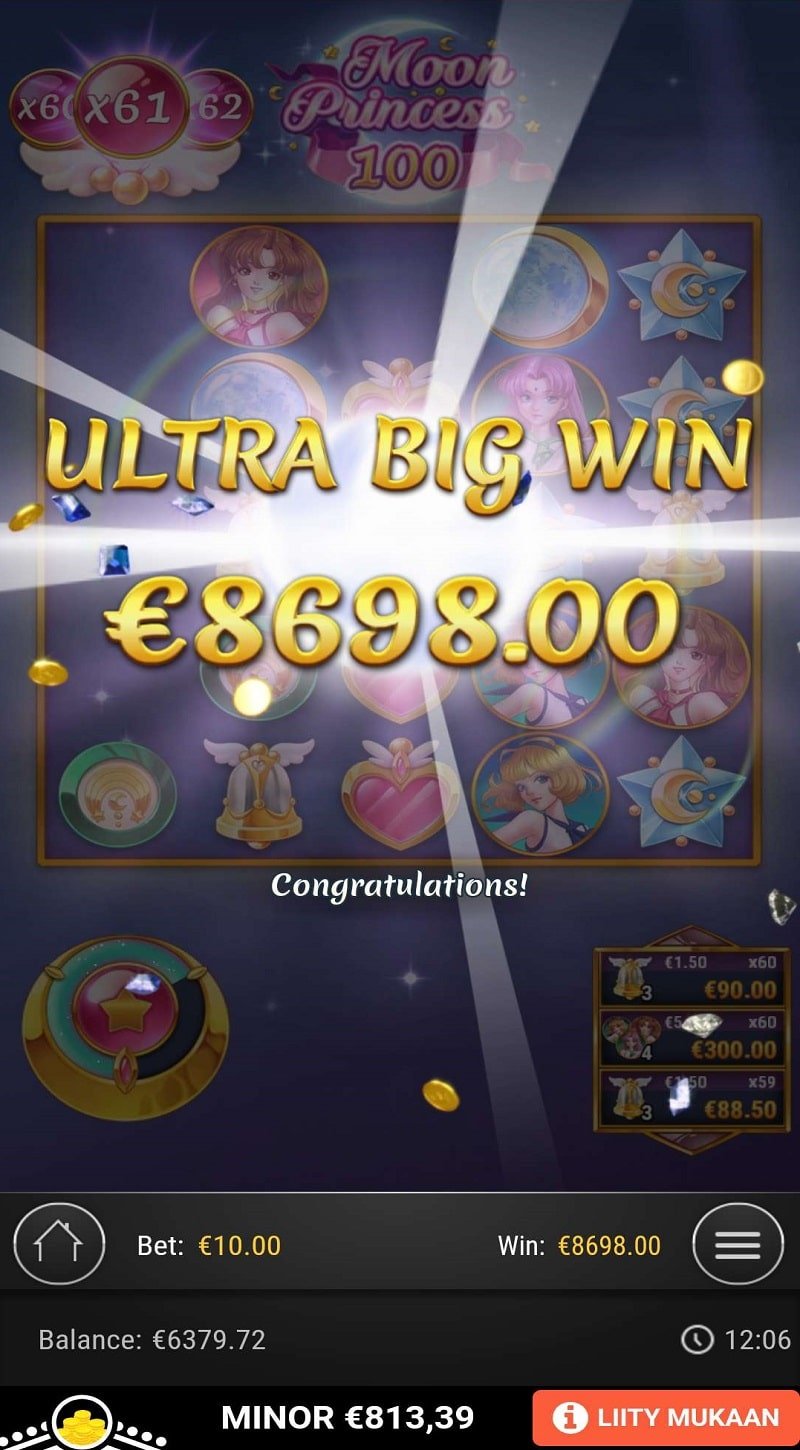 Moon Princess 100 Casino win picture by jesuuz 8698€ 869.8x 7.6.2023 Leovegas