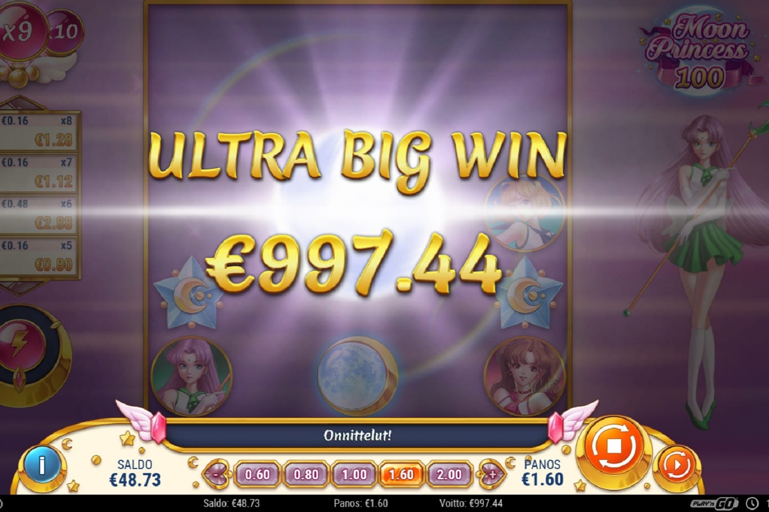 Moon Princess 100 Casino win picture by tthh1 997.44€ 623.4x 9.6.2023