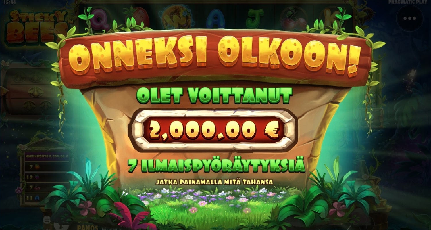 Sticky Bees Casino win picture by Keilaaja 2000€ 10000x 25.5.2023
