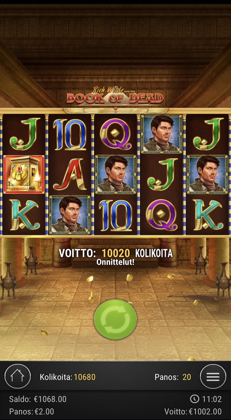 Book of Dead Casino win picture by Sonefinland 1002€ 501x 5.7.2023