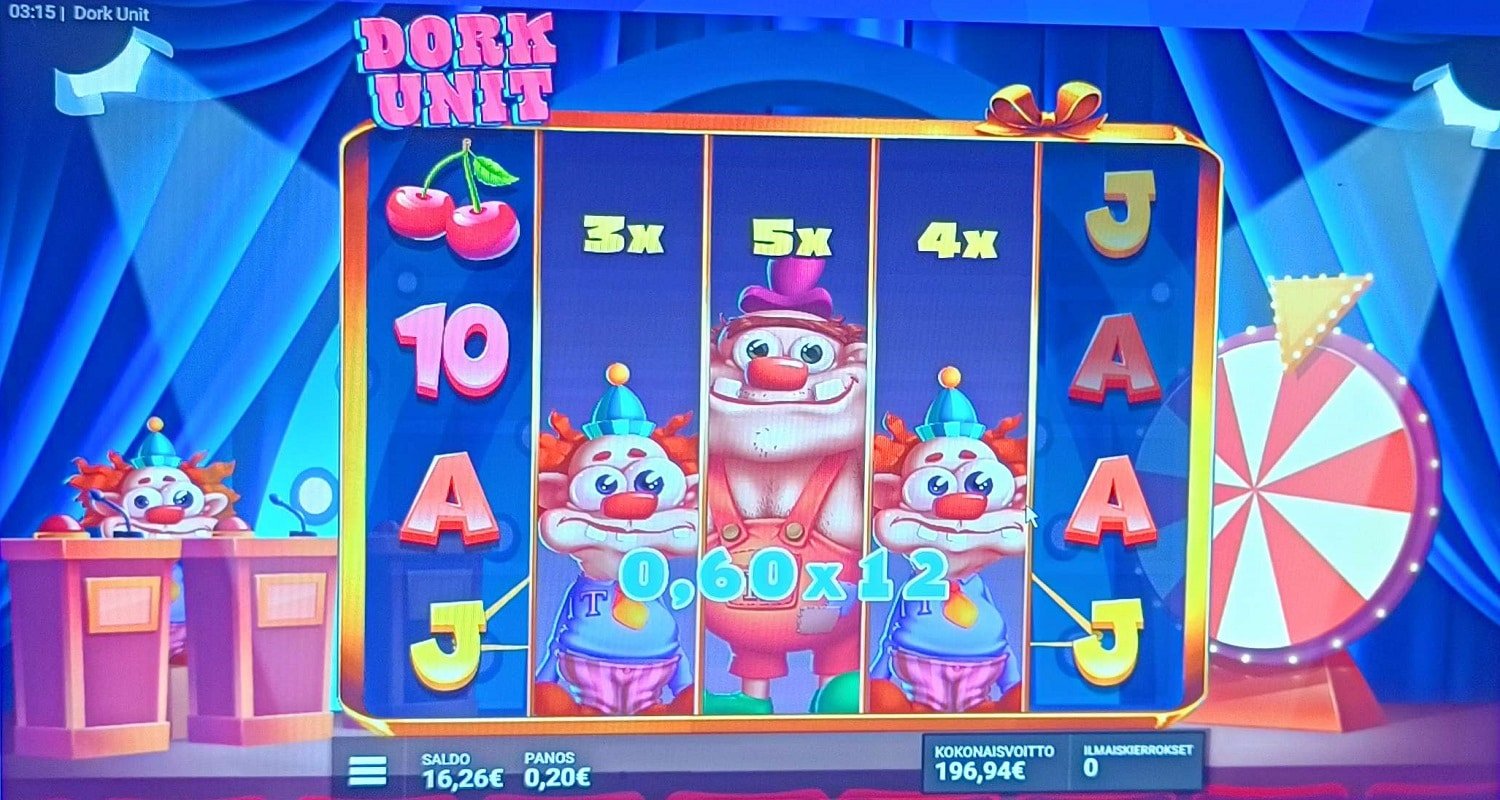 Dork Unit Casino win picture by LäskiKameli 238.94€ 1194.7x 25.6.2023 Caxino