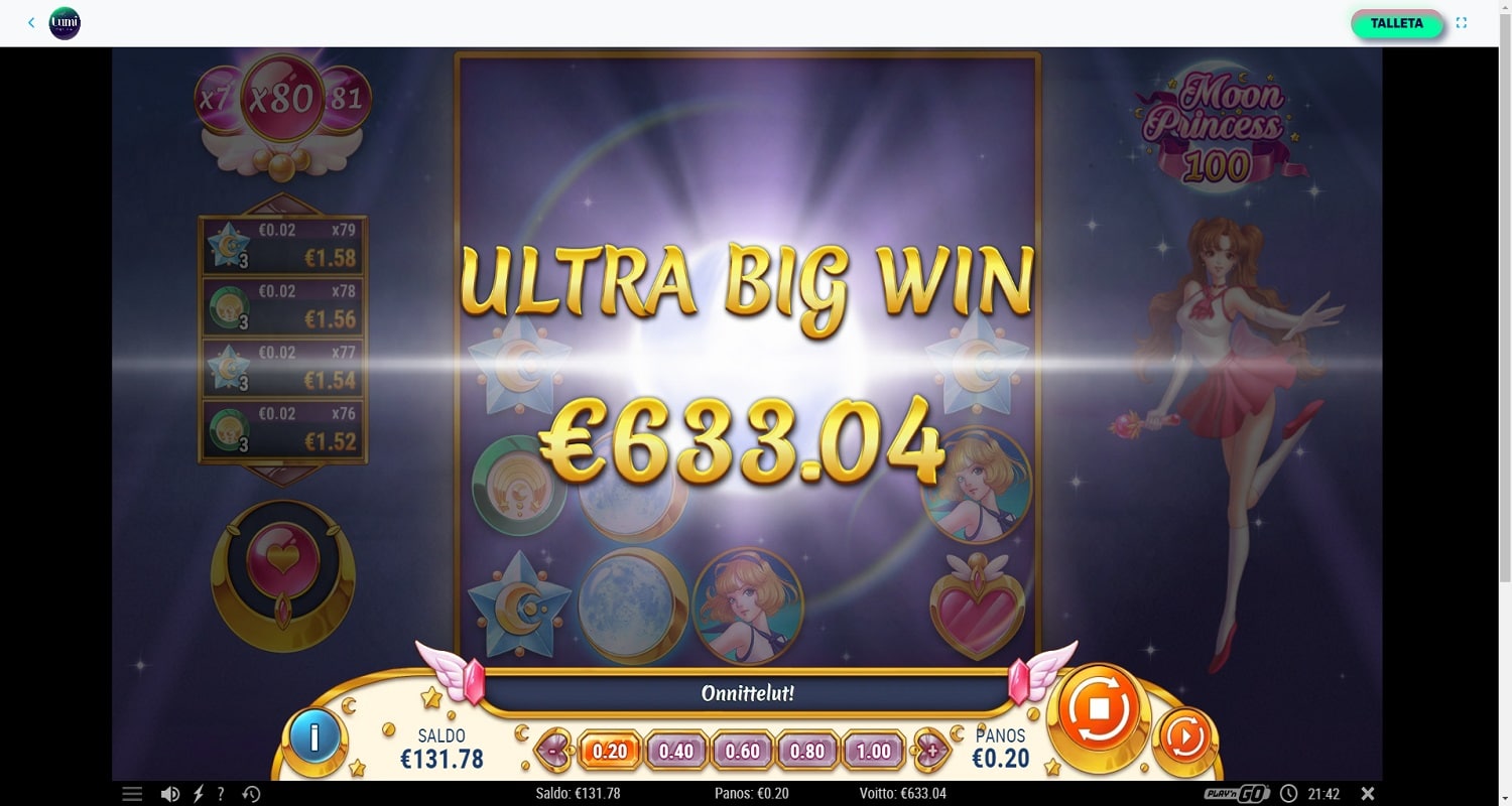 Moon Princess 100 Casino win picture by Jonkki 633.04€ 3165.2x 30.6.2023 Lumi Casino
