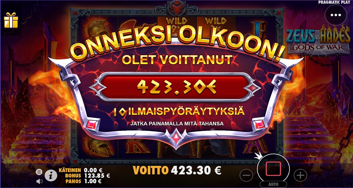 Zeus Vs Hades Gods of War Casino win picture by Kari Grandi 423.3€ 423.3x 27.6.2023