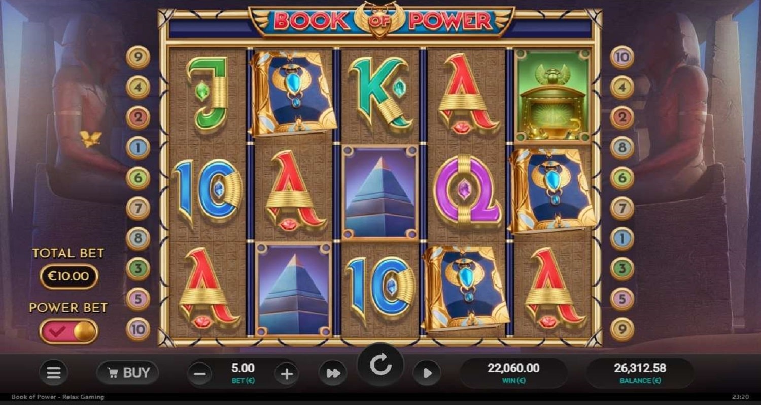 Book of Power Casino win picture by jube 22060€ 4412x 11.8.2023