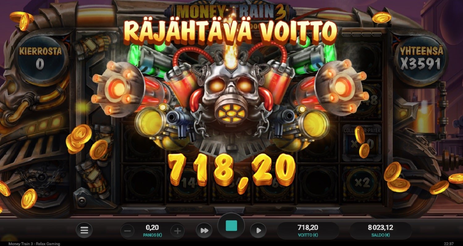 Money Train 3 Casino win picture by Banhamm 718.2€ 3591x 6.8.2023