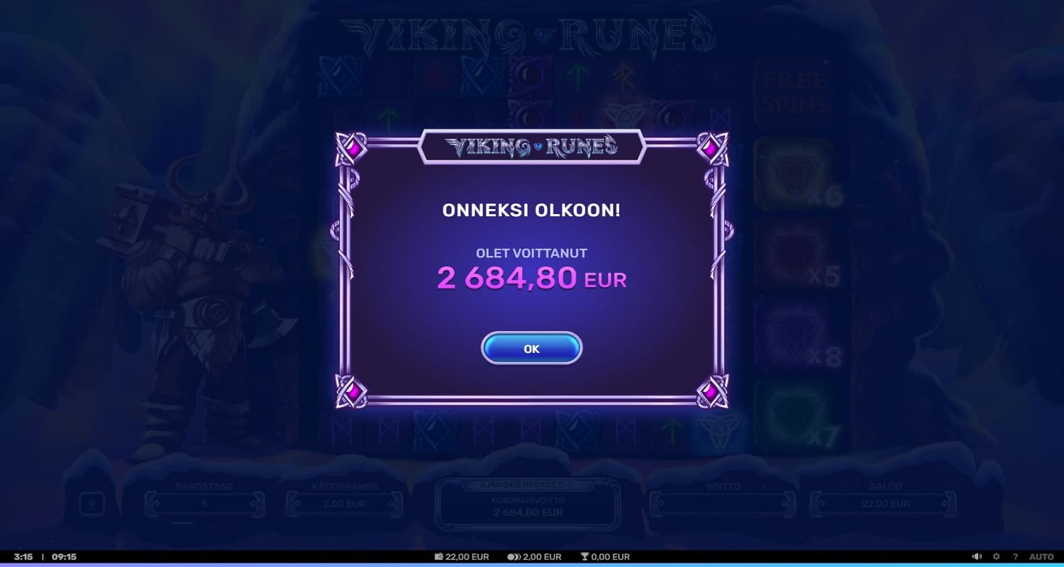 Viking Runes Casino win picture by Orava 2684.8€ 1342.4x 16.7.2023