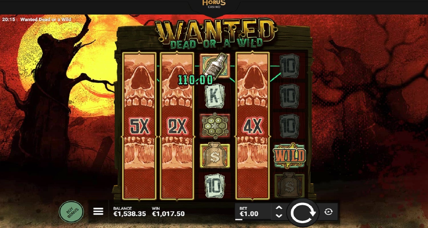 Wanted Dead Or a Wild Casino win picture by Banhamm 1017.5€ 1017.5x 8.7.2023 Horus Casino