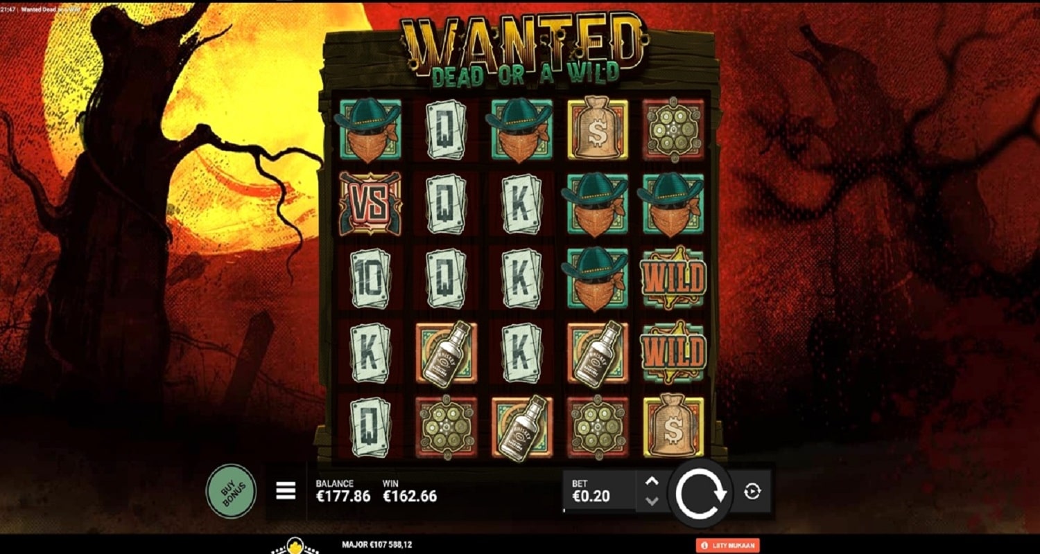 Wanted Dead Or a Wild Casino win picture by Dj Niemi 162.66€ 813.3x 21.7.2023 Leovegas