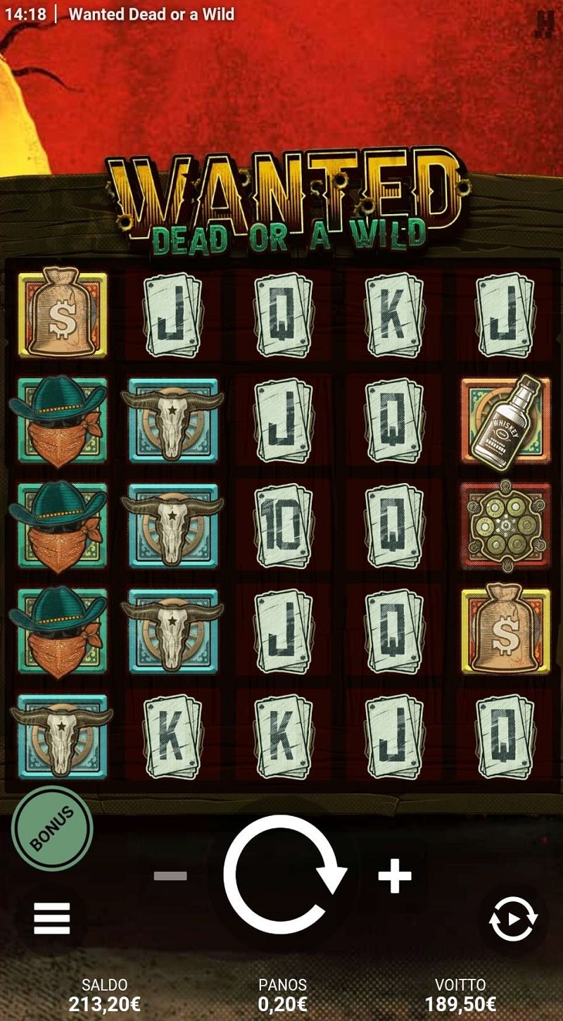 Wanted Dead Or a Wild Casino win picture by Dj Niemi 189.5€ 947.5x 11.8.2023 Casinobud