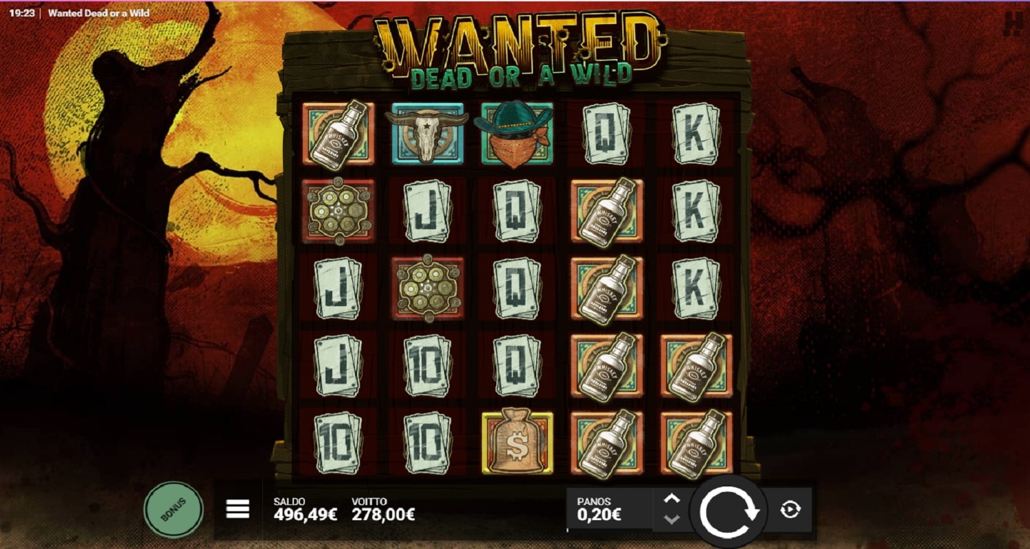 Wanted Dead Or a Wild Casino win picture by TIR 278€ 1390x 11.7.2023