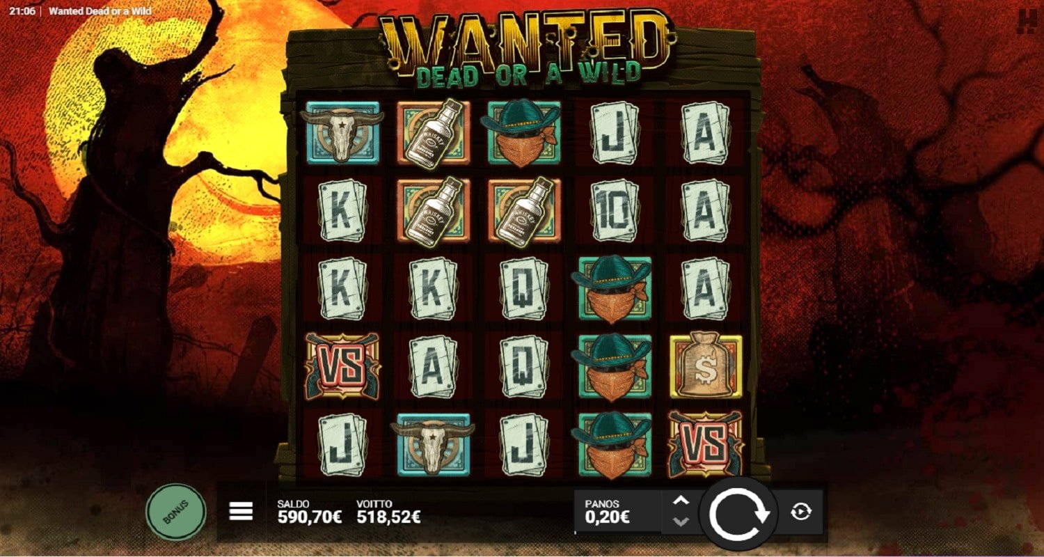 Wanted Dead Or a Wild Casino win picture by TIR 518.52€ 2592.6x 18.7.2023