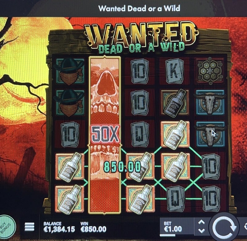 Wanted Dead Or a Wild Casino win picture by Ygys 850€ 850x 16.7.2023