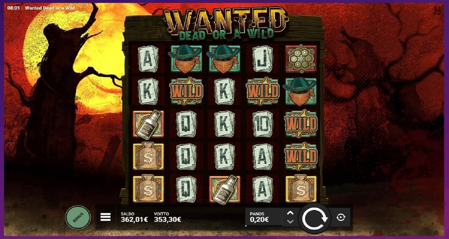 Wanted Dead Or a Wild Casino win picture by helinaraider 353.3€ 1766.5x 1.8.2023