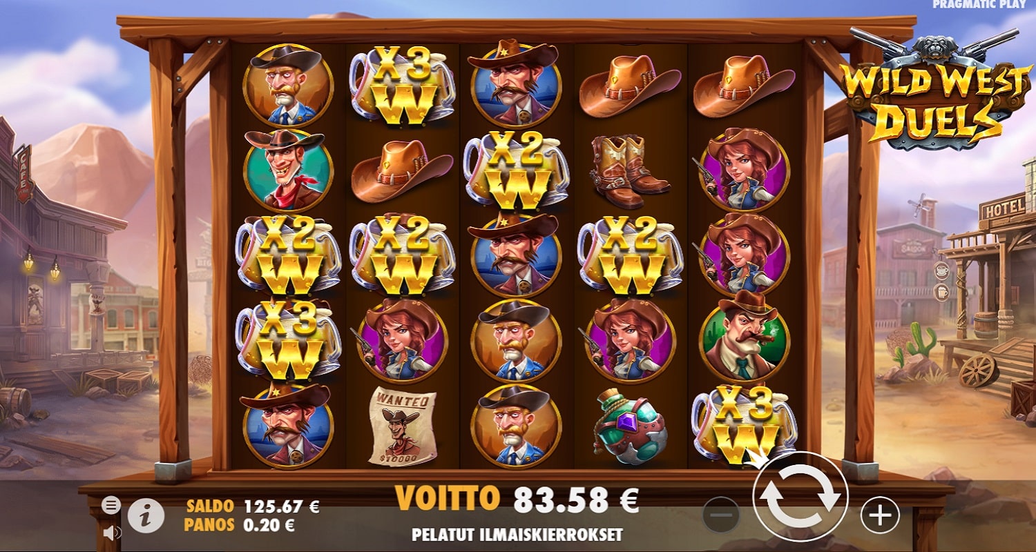 Wild West Duels Casino win picture by TIR 83.58€ 417.9x 6.8.2023