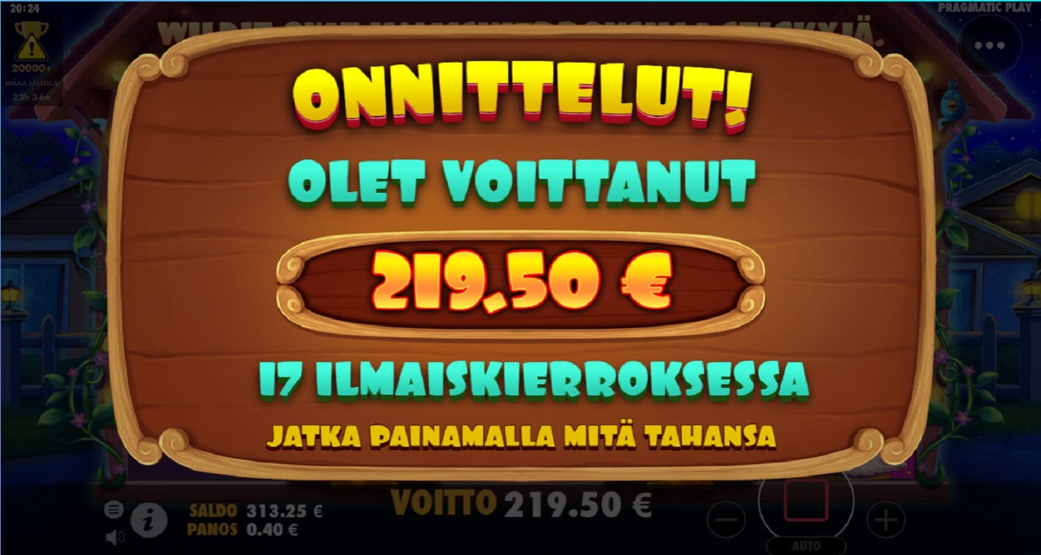 Dog House Casino win picture by TIR 219.5€ 548.75x 5.9.2023