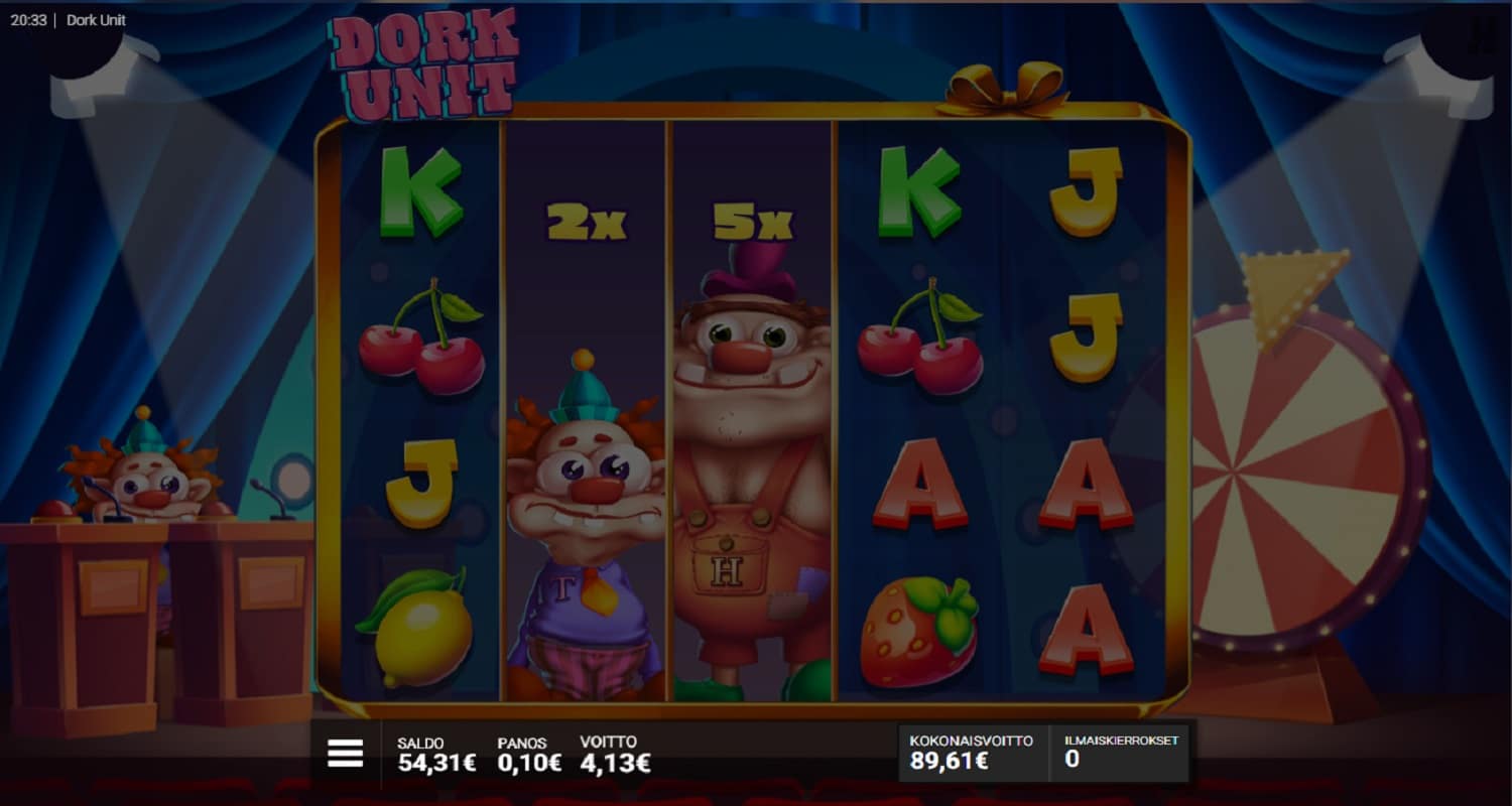 Dork Unit Casino win picture by TIR 89.61€ 896.1x 29.8.2023