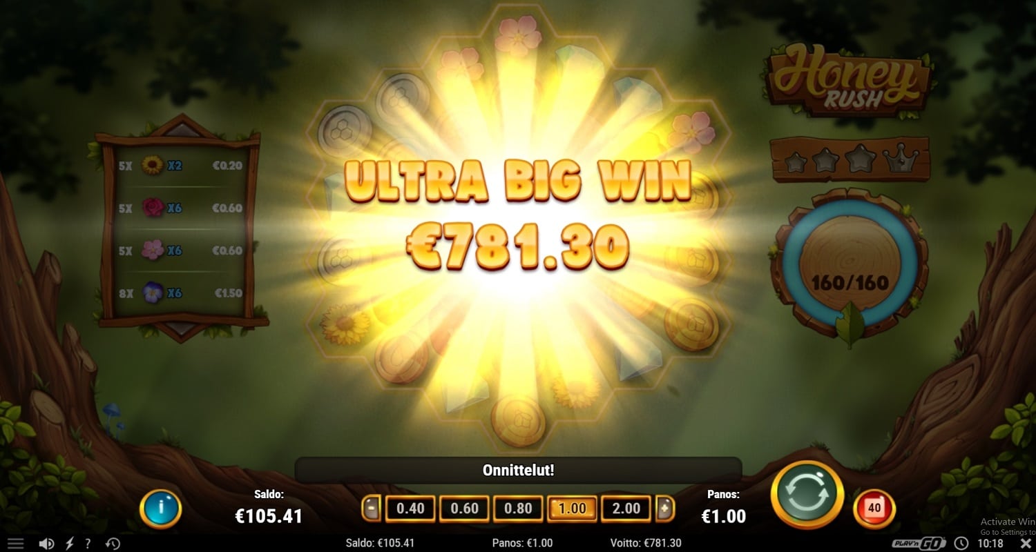 Honey Rush Casino win picture by Wilhoo 781.3€ 781.3x 12.9.2023