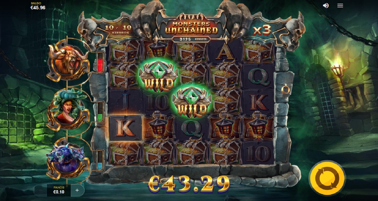 Monsters Unchained Casino win picture by Weedorf 43.29€ 432.9x 26.8.2023