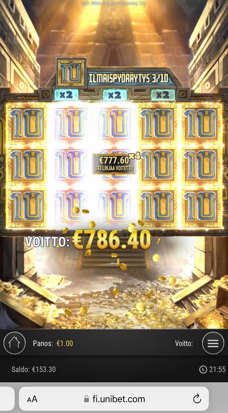 Wandering City Casino win picture by rekletys 810.5€ 810.5x 5.9.2023 Unibet