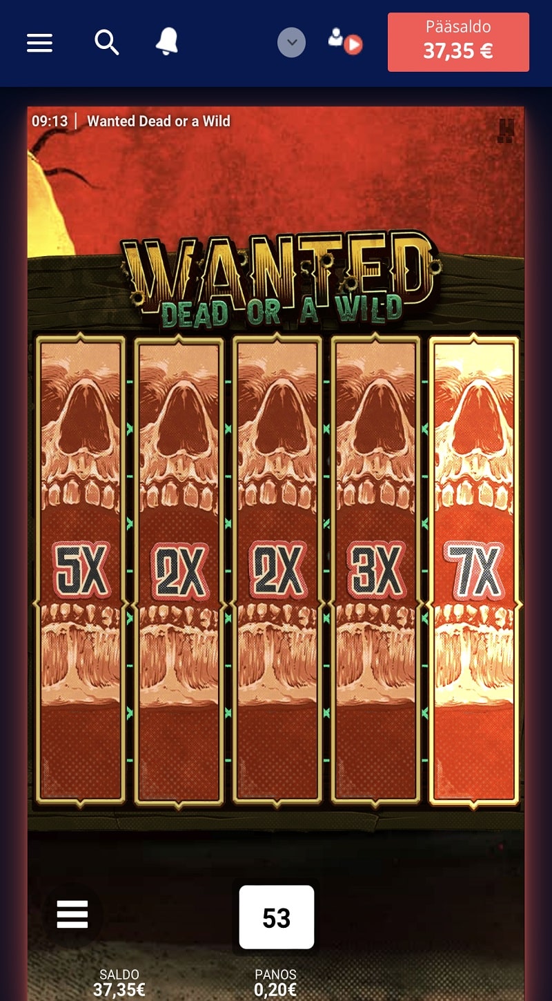 Wanted Dead Or a Wild Casino win picture by tuhtipoika 1140€ 5700x 29.8.2023 Casinobud