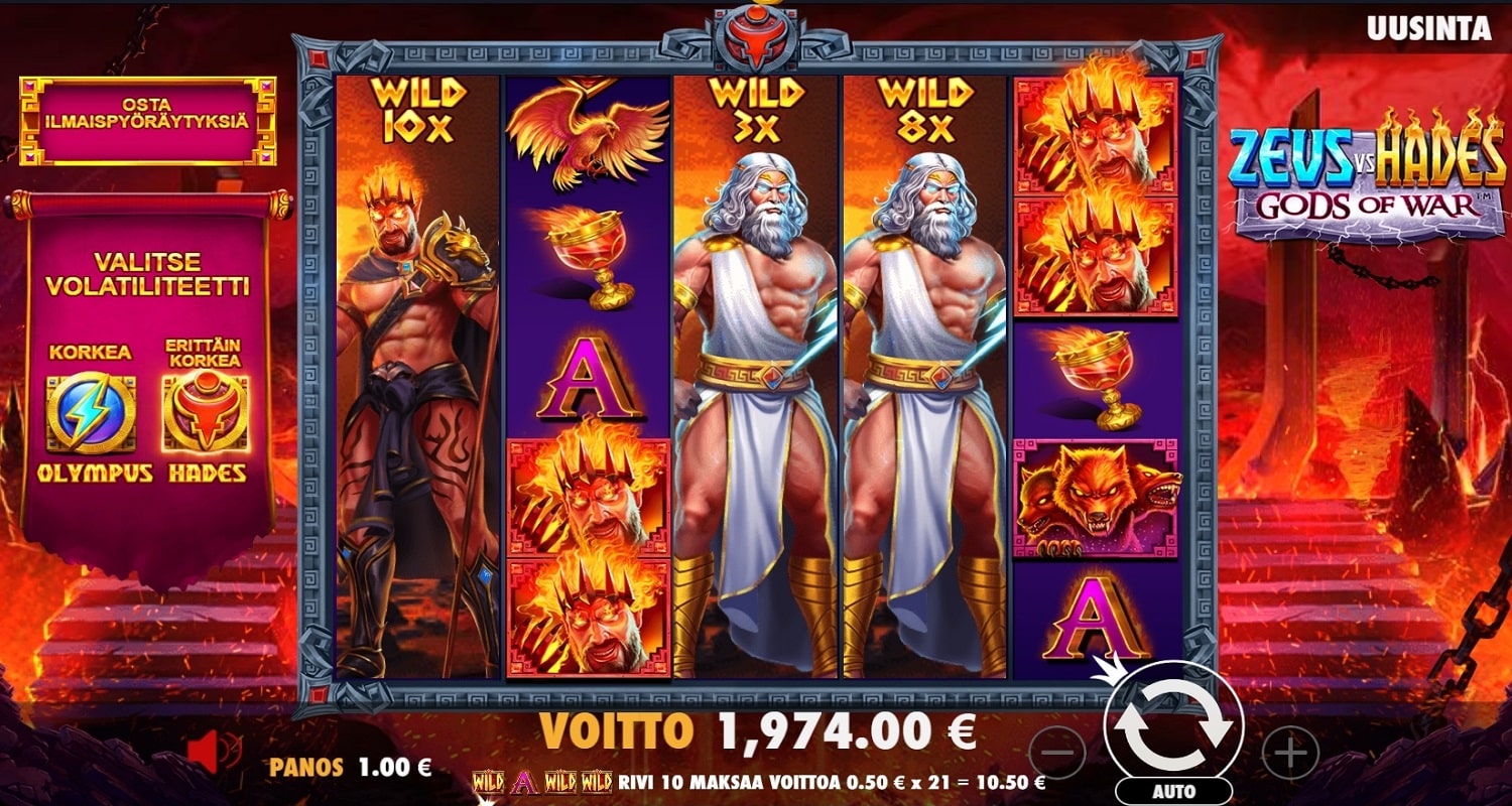 Zeus Vs Hades God of War Casino win picture by rateksoni 1974€ 1974x 25.8.2023