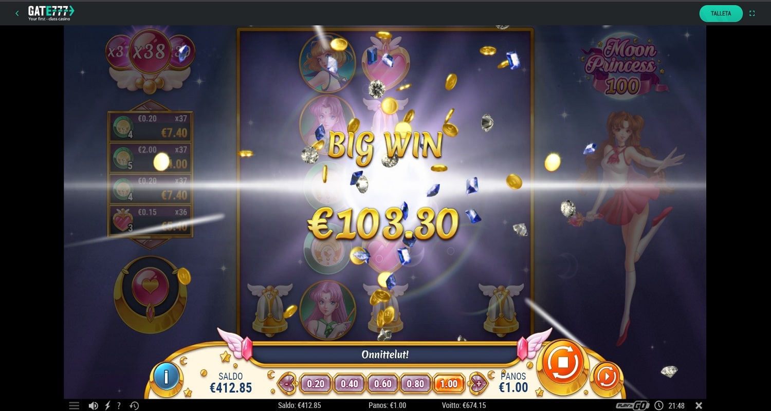 Moon Princess 100 Casino win picture by Jonkki 674.15€ 674.15x 29.9.2023 Gate777