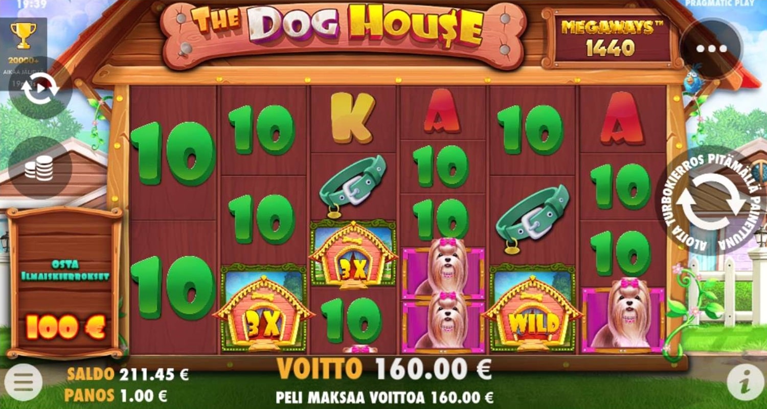 Dog House Megaways Casino win picture by tanttii 160€ 160x 8.11.2023 Get Lucky
