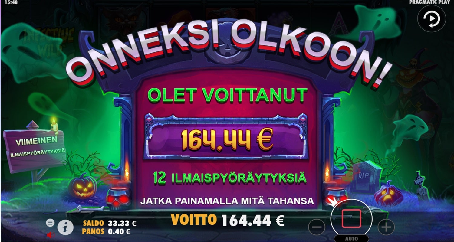 Infective Wild Casino win picture by TIR 164.44€ 411.1x 31.10.2023
