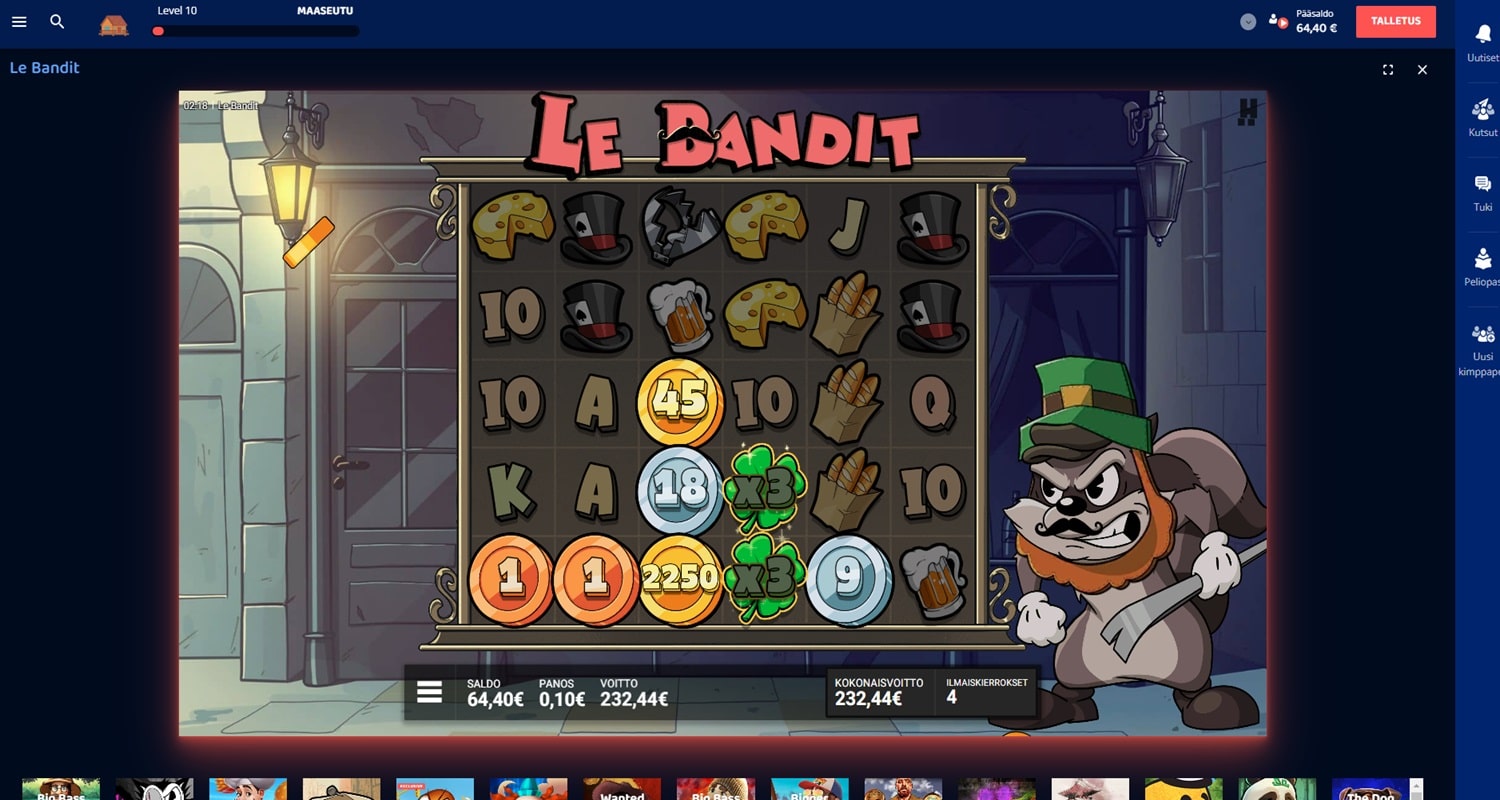 Le Bandit Casino win picture by LANARC 232.44€ 2424.4x 5.11.2023 Casinobud